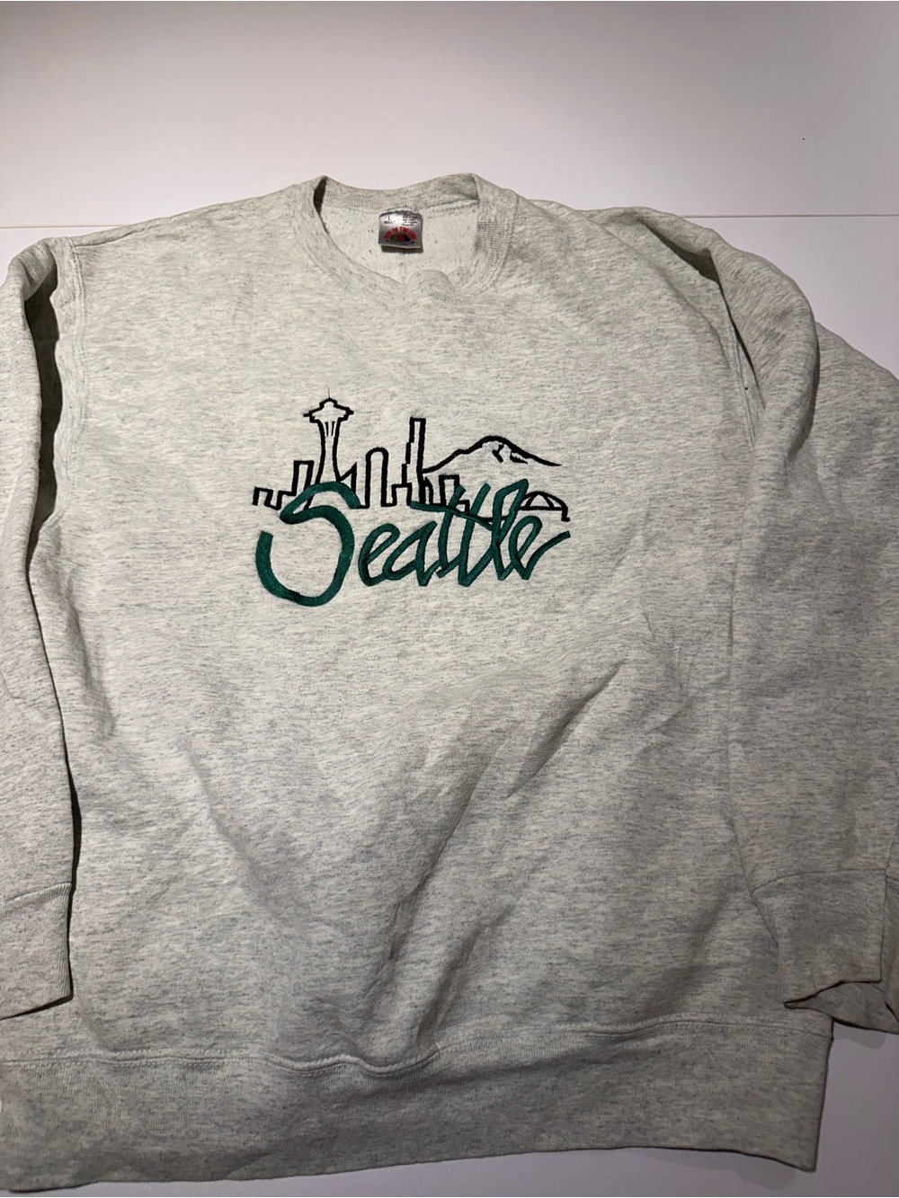 Fruit of the Loom Light Gray Heavy Cotton Sweatshirt with it Logo